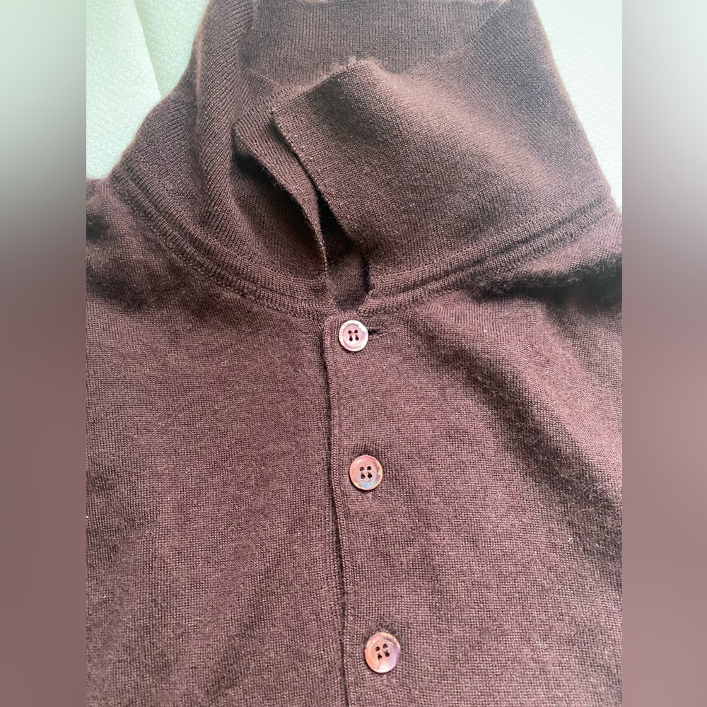 Loro piana mahogany cashmere polo - Picture 7 of 8